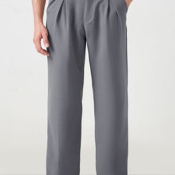 Bewakoof Men Light Grey Loose Fit Korean Pants-picture-33