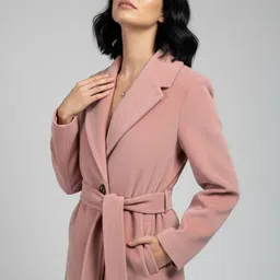 Plagg Notched Lapel Knee Length Overcoat image 3