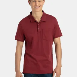 Jockey Super Combed Cotton Rich Solid Half Sleeve Polo Tshirt with Chest Pocket-3913-picture-33