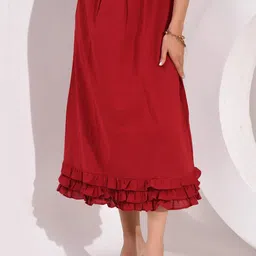 SIDDHO HUM Pure Cotton Flared A-lineMidiSkirt-image-31