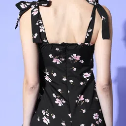 Moda Rapido Floral Print Shoulder Straps Fit And Flare Maxi Dress image 4