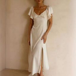 Routes by All About You Flared Sleeve Satin A-Line Maxi Dress-picture-23