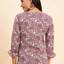 NEESH Floral Print Styled Back Top image 2