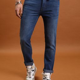 HIGHLANDER Men Skinny Fit Mid-Rise Light Fade Stretchable Jeans-picture-1