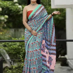 Mitera Floral Bagru Saree-picture-28