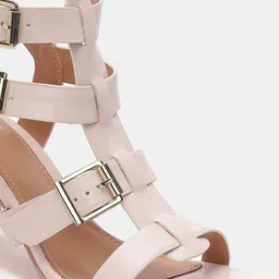 Tao Paris PU Block Sandals with Buckles image 2