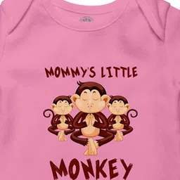 THE PRINT PLATTER Infants Mommy's Little Monkey Printed Ultra Bio Wash Cotton Bodysuit image 2