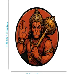 SMEEPS Orange & Black Printed Waterproof Devotional Stickers image 4