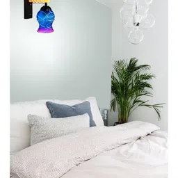 1ST TIME Pink & Blue Textured Wood Contemporary Abstract Shaped Shaped Wall Lamp image 2