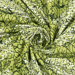 MILAAV Lime Green Ethnic Motifs 144 TC Single Bedsheet with 1 Pillow Covers image 2