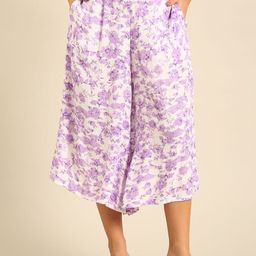 De Moza Women Floral Pleated Culottes Trousers-picture-22