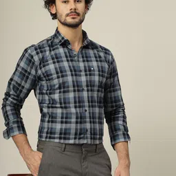 JADEBERRY Men Classic Slim Fit Tartan Checks Opaque Checked Casual Shirt-image-20