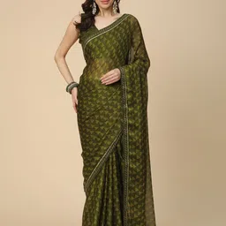 RATAN Poly Chiffon Saree image 5