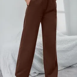 VAYATI Women Loose Fit Mid-Rise Parallel Trousers-picture-11