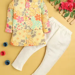 BAESD Boys Floral Printed Regular Kurta with Pyjamas & Nehru Jacket-image-30