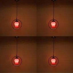 1ST TIME Pink & Gold-Toned Textured Ceiling Lamp-picture-31