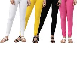 Tik Tok WEARS Girls Pink Churidar Length Leggings-picture-13