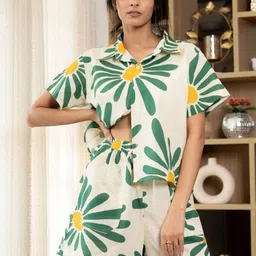 TRUE TONES Women Printed Mid-Rise Lounge Shorts-picture-32