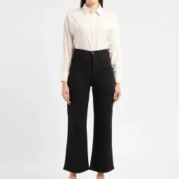 levi's Women's Redloop Black Ribcage Bell Bottom Wide Leg Fit High Rise Jeans-picture-30