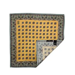 The Tie Hub Geometric Printed Pure Silk Pocket Square image 2