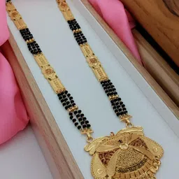 MADHURAM FASHION Gold-Plated Artificial Beads Mangalsutra-picture-33