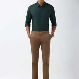 Peter England Casuals Men Spread Collar Micro Ditsy Printed Cotton Slim Fit Casual Shirt image 3