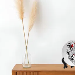 THE QUIRKY HOME White & Red Elegant Koi With Accent Printed Ceramic Decorative Wall Decor image 2