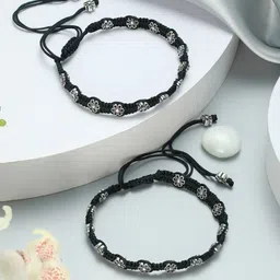 Jazz and Sizzle Set Of 2 Silver-Plated Artificial Beads Anklet-picture-27