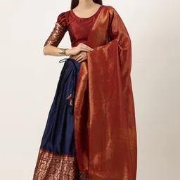Payu Semi-Stitched Lehenga & Unstitched Blouse With Dupatta-picture-40