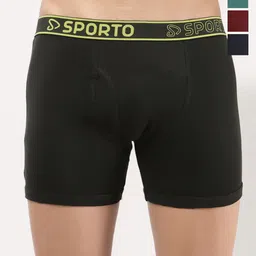 Sporto by Macho Pack Of 4 Mid-Rise Long Trunks-picture-3