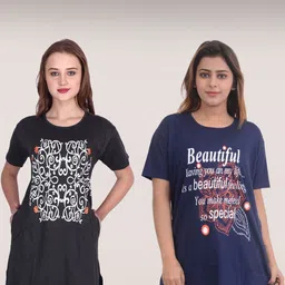 ONE SKY Women 2 Printed Pockets 1 T-shirt-picture-21