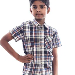 BAESD Boys Tartan Checks Opaque Checked Casual Shirt-picture-15