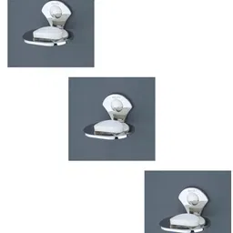 GLOXY Silver-Toned 3 Pieces Stainless Steel Soap Dish Holders-picture-57