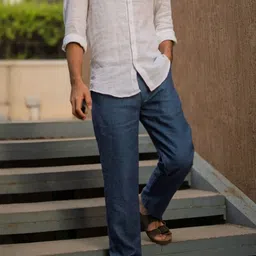 STAN EDITION Men Tailored Mid-Rise Relaxed Fit Chinos Trousers image 3