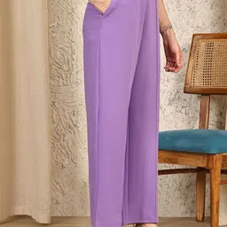 CORSICA Women Relaxed High-Rise Easy Wash Pleated Trousers image 2