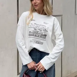 LULU & SKY Women Typography Printed Pure Cotton 1 T-shirt-picture-20