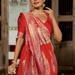 KALINI Woven Design Zari Kanjeevaram Saree image 5