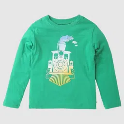 GAP Boys Graphic Print Crew Neck Cotton T-Shirt-image-1