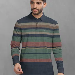 BULLMER Men Striped Polo Collar Cotton T-shirt-picture-42