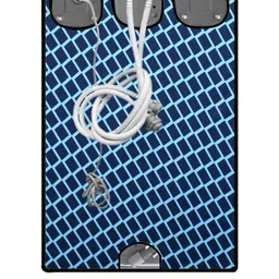 The Furnishing Tree Washing Machine Cover Check Blue Compatible for Bosch 8 Kg Fully-Automatic Fron image 5