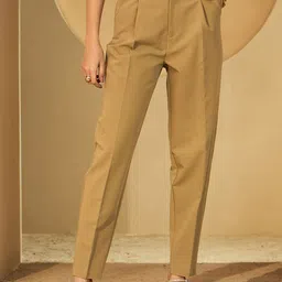 DELAN Women High-Rise Pleated Trousers-picture-39