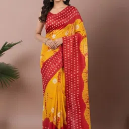 yashvi fab Bandhani Pure Cotton Handloom Bandhani Saree-picture-10