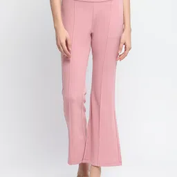 Madame Women Mid-Rise Regular Fit Bootcut Trouser-image-83