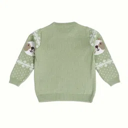 Greendeer Kids Enchanting Bear Jacquard Pure Cotton Pullover image 4