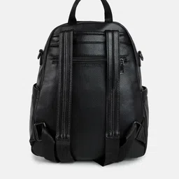 HAUTE SAUCE by Campus Sutra Women Black Textured Backpack image 5