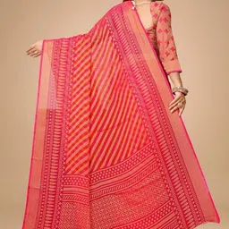 GHAN SALS Leheriya Brasso Mysore Silk Saree With Blouse Piece image 2