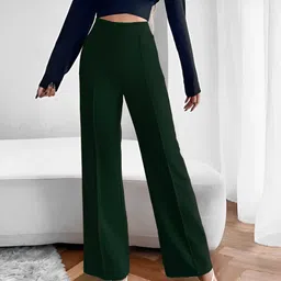 kintu parantu Women Mid-Rise Wide Leg Trousers-picture-16