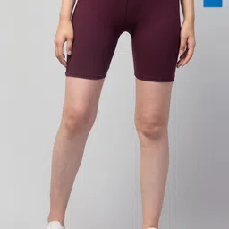Attire Zone Women Skinny Fit Low-Rise Cycling Sports Shorts-picture-27