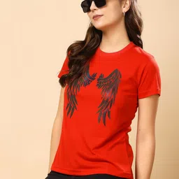 Moda Rapido Women Reflective Fluorescent Glow In Dark T-shirt image 4