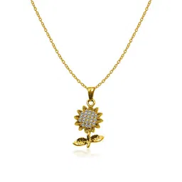 Utkarsh Gold-Plated Floral Pendants with Chains image 3